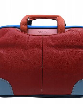 Aktówka skórzana torba damska na laptop do 16'' regulowany pasek OLIVKA, Olivka Warsaw