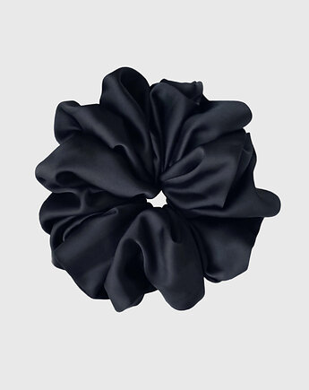 Gumka do włosów czarna Scrunchie Maxi Black Pearl, Vintiss