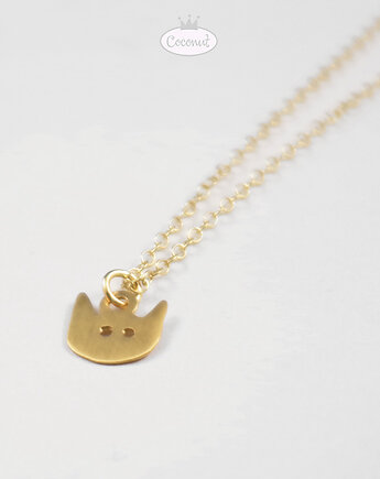 Naszyjnik KITKU złocony wisiorek kotek, COCONUT