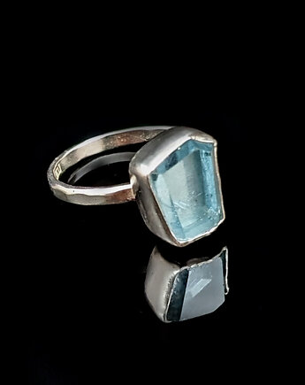 Pierścionek baby blue topaz, Pracownia Neores