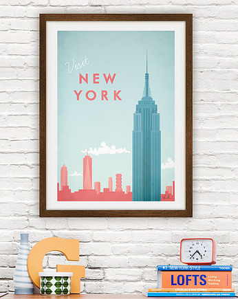 Nowy Jork - vintage plakat 50x70 cm, minimalmill