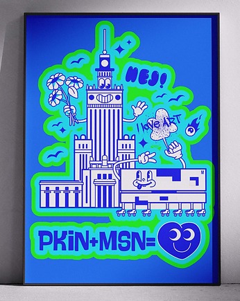 Plakat Pałac Kultury wita MSN, Warsaw Birds