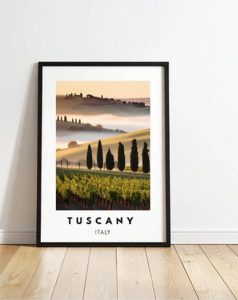PLAKAT travel poster Toskania Włochy zdjęcie personalizacja prezent, black dot studio