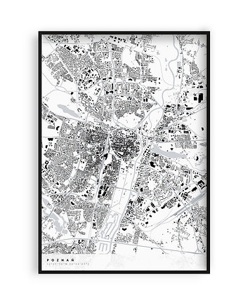 Poznań - mapa Poznania, plakaty mapy, PLAKATY GEOMETRYCZNE