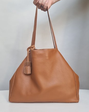 Koniakowa duża skórzana torba, Łagoda