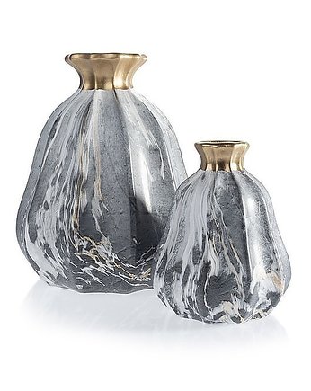 Wazon Ceramiczny Szary Marmur L, OKAZJE - Prezenty na 18 dla syna