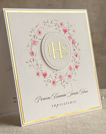 Zaproszenia na Komunię, wzór 58A, Anna Art and Crafts