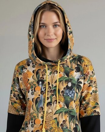 Bluza oversize Klimt malarski wzór kimono rozmiar M, Auri Lili