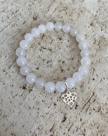 Bransoletka jadeity serce- srebro 925 pozłacane, Coccola JEWELLERY