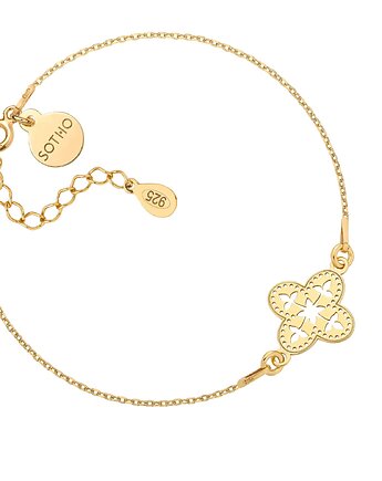 Złota bransoletka z ażurową rozetką, SOTHO