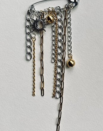 Broszka na agrafce Srebro & Złoto no.1Agrafka Studio, Agrafka studio