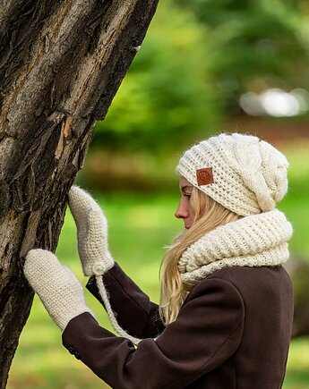 Czapka MERINO This is it Beżowy ecru, Brain Inside