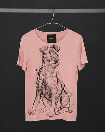 Irish Terrier Dog light pink T-shirt Woman, SELVA