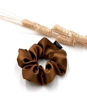 Scrunchie/frotka Satyna Karmel, wu handmade