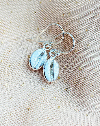 Kolczyki z  kawą, biżuteria z kawą, srebro 925, Anemon Atelier