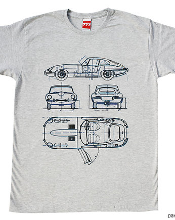koszulka JAGUAR E-TYPE GRAY tshirt, 777 Tshirts
