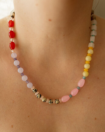 Eklektyczny naszyjnik z kamieni i koralików szklanych, Dwie Gliny