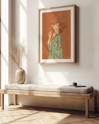 Plakat Zdmuchnij Życzenie z Kwiatu, Harvest Maison
