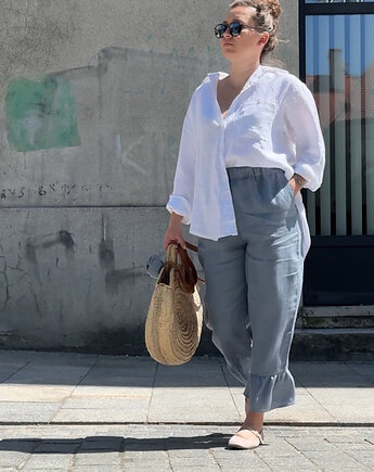 Lniane spodnie SUSU, dudo pracownia 