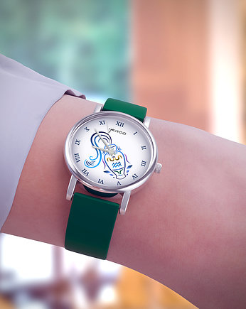 Zegarek  mały - Wodnik - silikonowy, zielony, yenoo