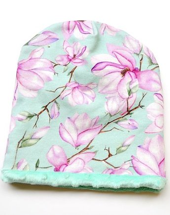 Damska czapka w magnolie _ wiosna/jesień, MOJAMAJA