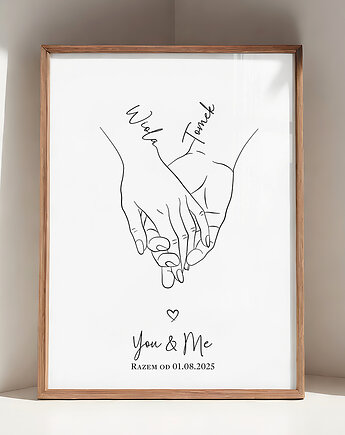 Plakat personalizowany Zakochani - 004, Paperblue Studio