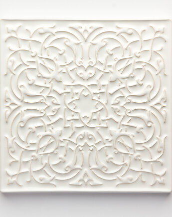 Kafel LARGO,15cm x 15cm, biały, kafle ręcznie robione, pracowniazona