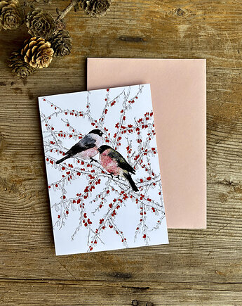 Gile- Kartka- Grafika- Ilustracja- Ptaki, BOSKE