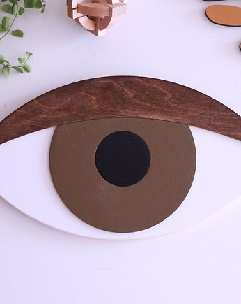 Oko 3D antyczna zieleń z ciemną powieką, na_ha_ku 