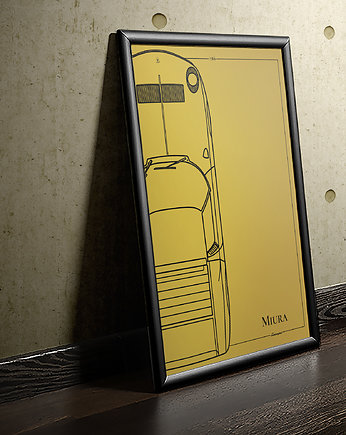 Plakat Motoryzacja - Lamborghini Miura, Peszkowski Graphic