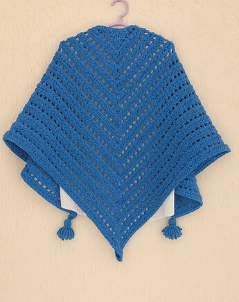 Piękna, gruba, ciepła szydełkowa chusta handmade 210/110, crochetszelka