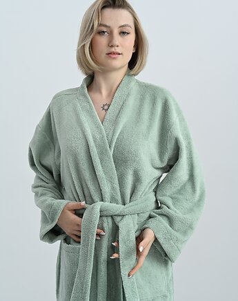 Szlafrok frotte miętowy, Kokondesign