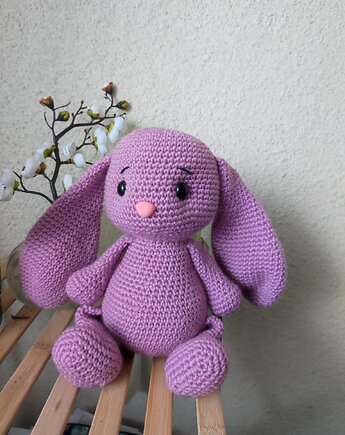 Ręcznie robiony królik amigurumi, maskotka 25 sm, Art Nadiia