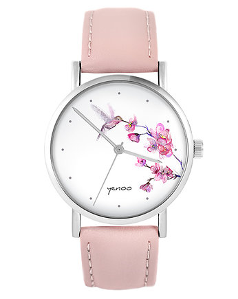 Zegarek - Koliber, oznaczenia - pudrowy róż, yenoo