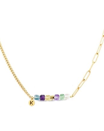 Bestseller! Naszyjnik z kostek magicznego Fluorytu, Kulka Bransoletki