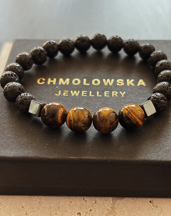 Bransoletka męska  Tygrysie Oko, Chmolowska Jewellery