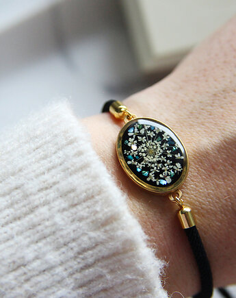 Bransoletka dzika marchew na czerni, Frant Art Jewellery