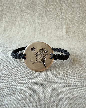 Bransoletka sznurkowa z detalem z brązu, Metalova Magia