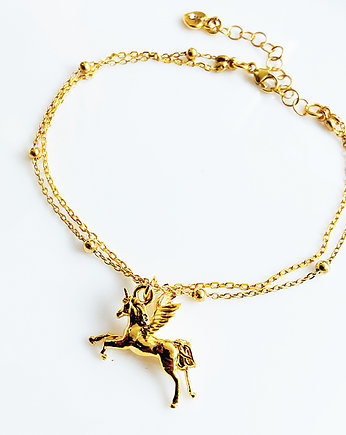 Bransoletka  z jednorożcem, złoty jednorożec, Anemon Atelier