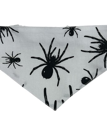 Bandana halloween dla psa na gumce rozmiar S/M (34-40cm)  wzór pająki, Psia szafa
