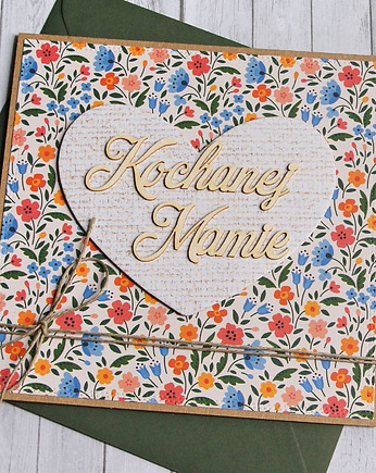 Dla Mamy : kartka handmade : kwiaty., kaktusia