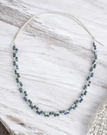 Chryzokola Naszyjnik bez metalu, galeria nuit