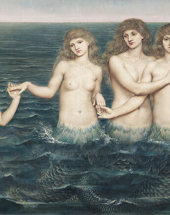 Evelyn De Morgan - Morskie dziewice - obraz na płótnie lub plakat, Dekoracje PATKA Patrycja Kita