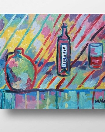 Obraz olejny do salonu martwa natura, alice oil on canvas
