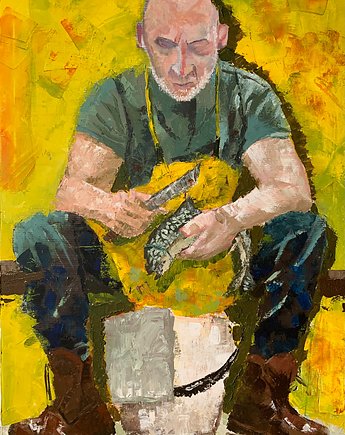 Rybak 100x70 cm, Kacper Marciniak