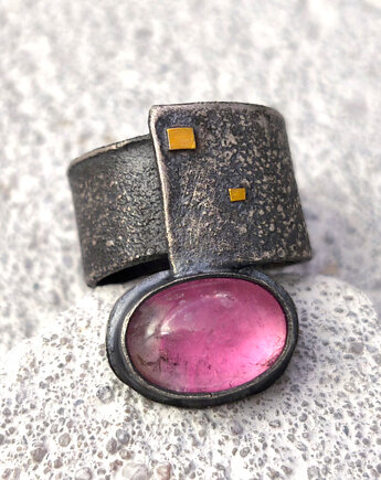Pierścionek Różowy turmalin, Zofia Gladysz