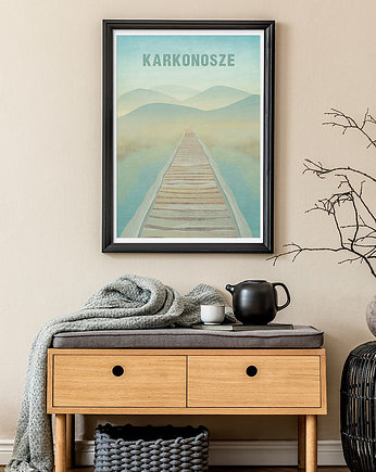 Karkonosze - plakat z górami 50x70 cm, minimalmill