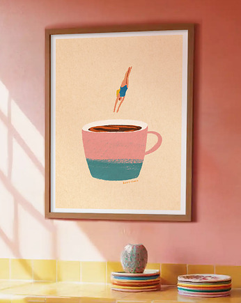 Plakat poranna kawa, minimalmill