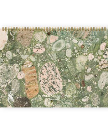 Planer miesięczny A4 na spirali Stone - minimalistyczny, elegancki i niedatow, PaperDesk
