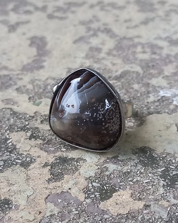 Plaża nocą - pierścionek regulowany, po drugiej stronie lustra